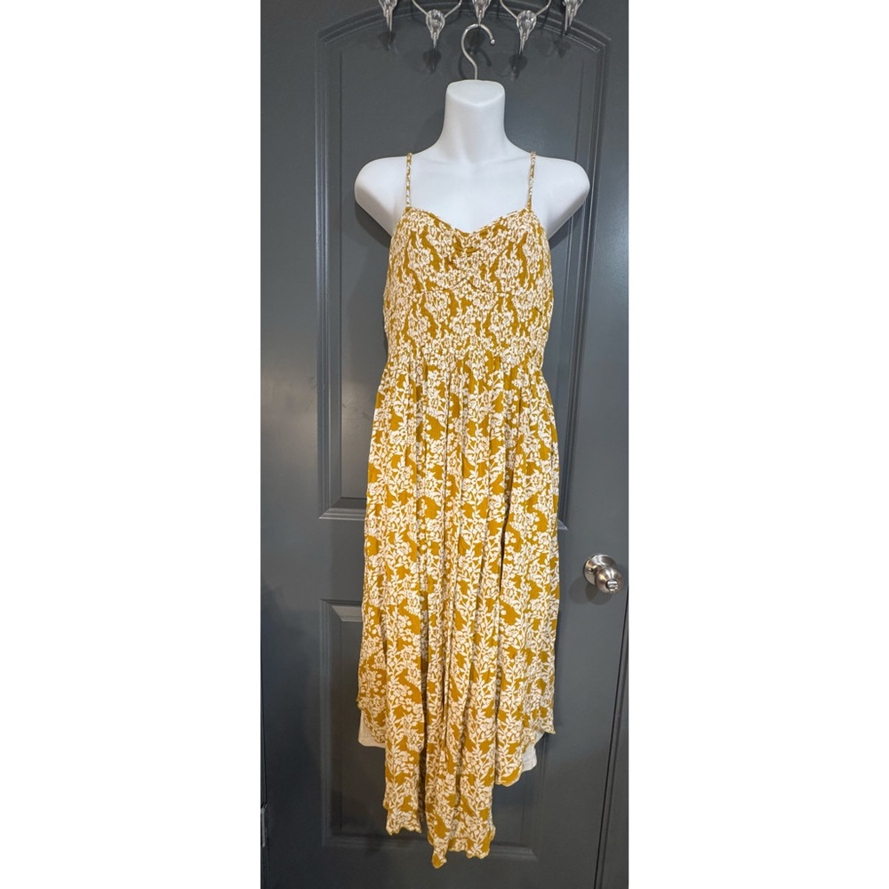 THML Yellow Floral High Low Dress